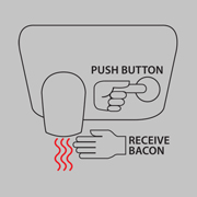 Push Button Receive Bacon